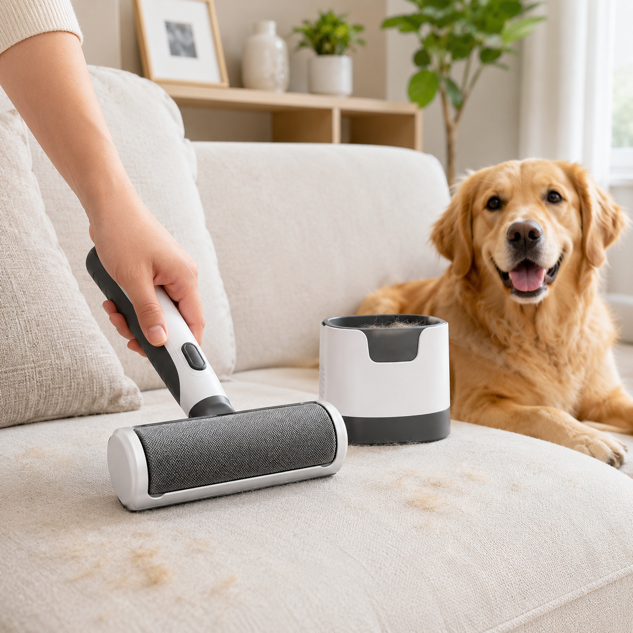 FurSweep Self-Cleaning Pet Hair Remover Roller