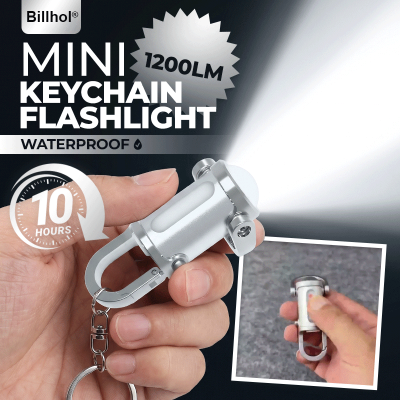 Billhol® 1200LM Super Bright Mini Keychain Flashlight Waterproof