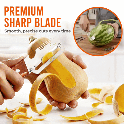 Easy-Grip Wooden Peeler & Veggie Shredder
