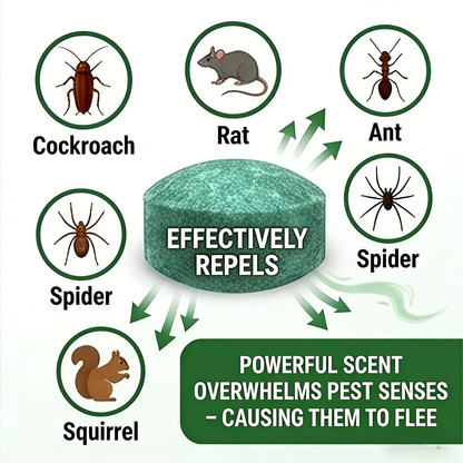 💥LAST DAY SALE 50%OFF💥🟢Healrize®Natural Peppermint Rodent Repellent Tablets – 10 Pack