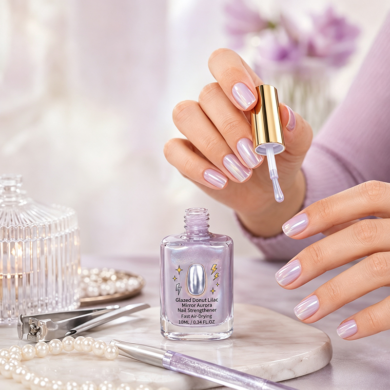🎉💅 40% OFF !! ⏰ Lilac Glossy Nail Strengthener – Strengthen Weak Nails & Restore Natural Shine — Devareon®