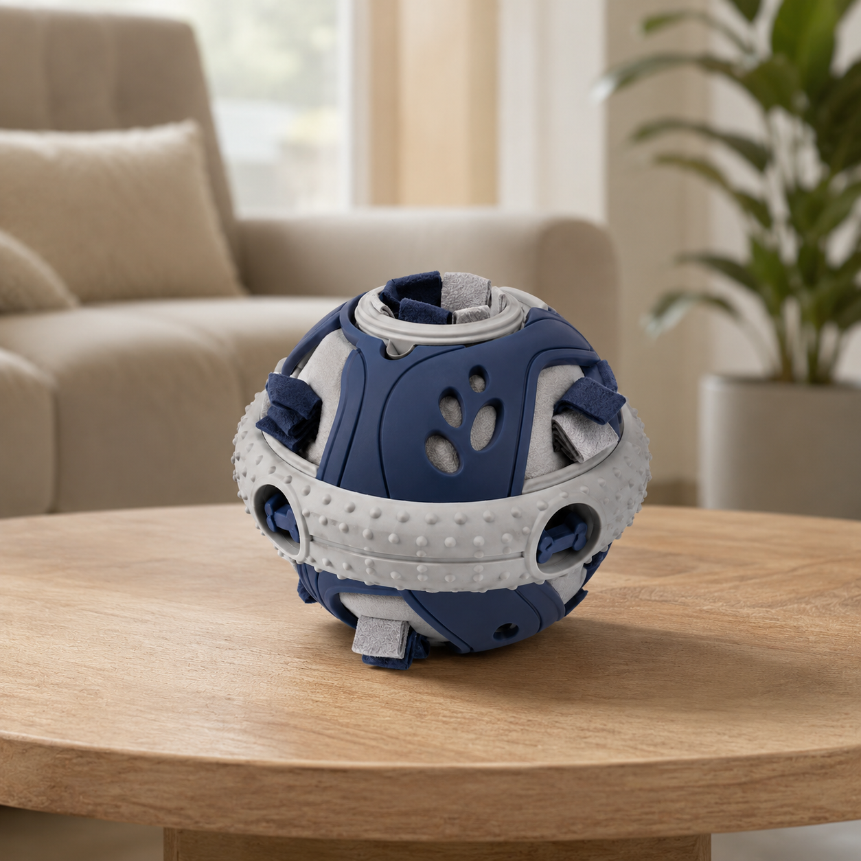 SnuffleSphere Interactive Treat Puzzle Ball – Sniff, Search & Play