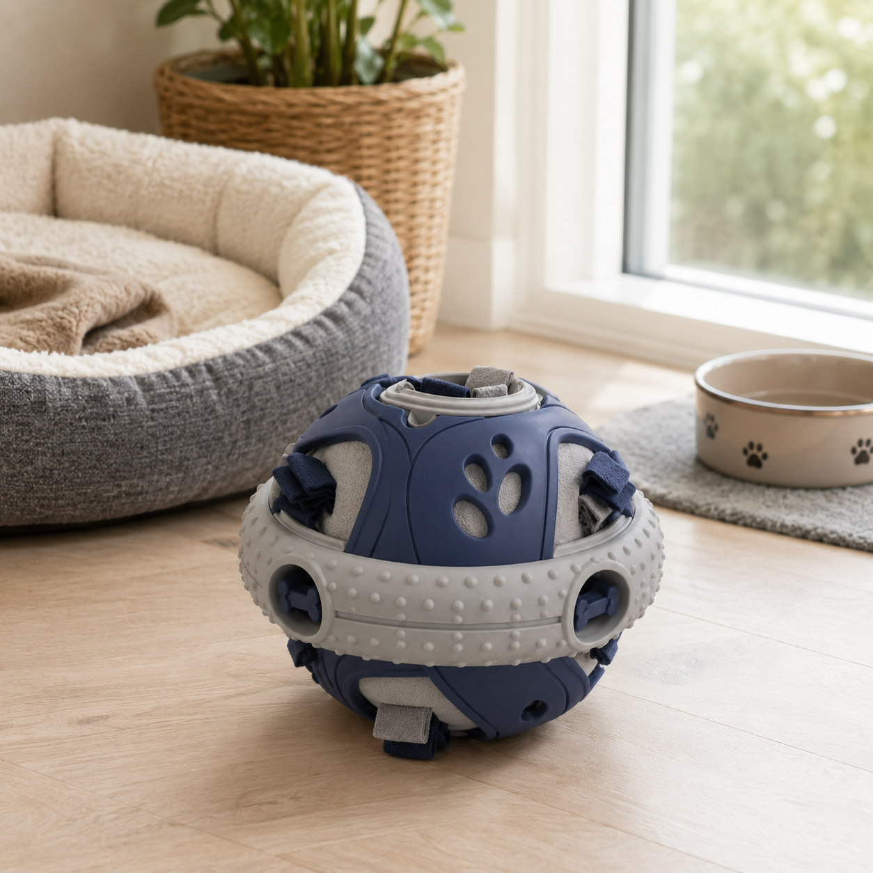 SnuffleSphere Interactive Treat Puzzle Ball – Sniff, Search & Play