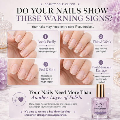 🎉💅 40% OFF !! ⏰ Lilac Glossy Nail Strengthener – Strengthen Weak Nails & Restore Natural Shine — Devareon®