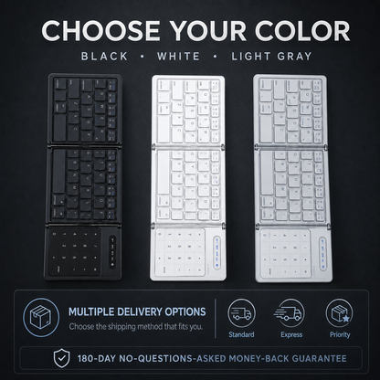 🔥Pureluxo® FoldLink Pro — 5-Device Folding Touch Numpad Keyboard