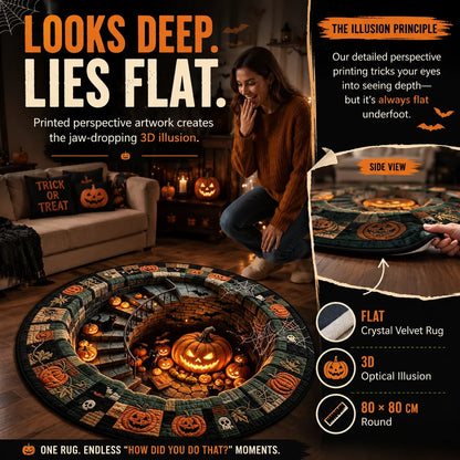 KORAKIO® 💀🌀 Halloween 3D Illusion Rug