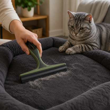 Reusable Pet Hair Remover Rake for Carpets & Furniture