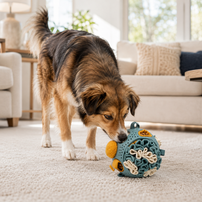 BloomSniff Interactive Dog Puzzle Ball – Treat Hiding & Slow Feeding Toy