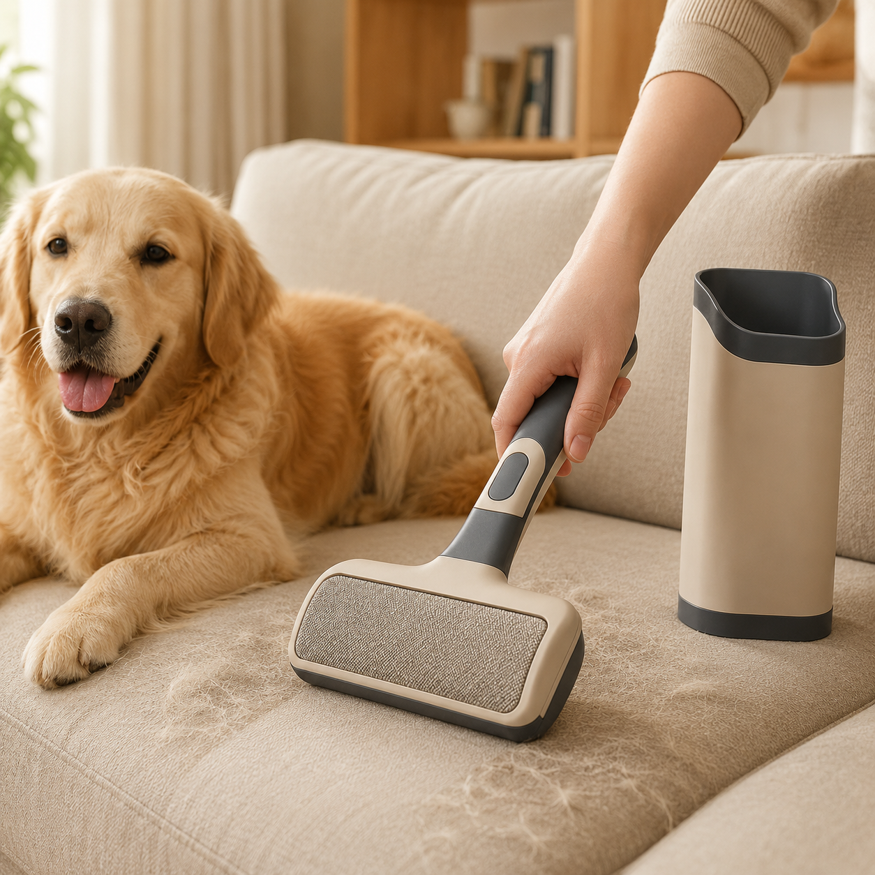 FurEase Self-Cleaning Pet Hair Remover Brush