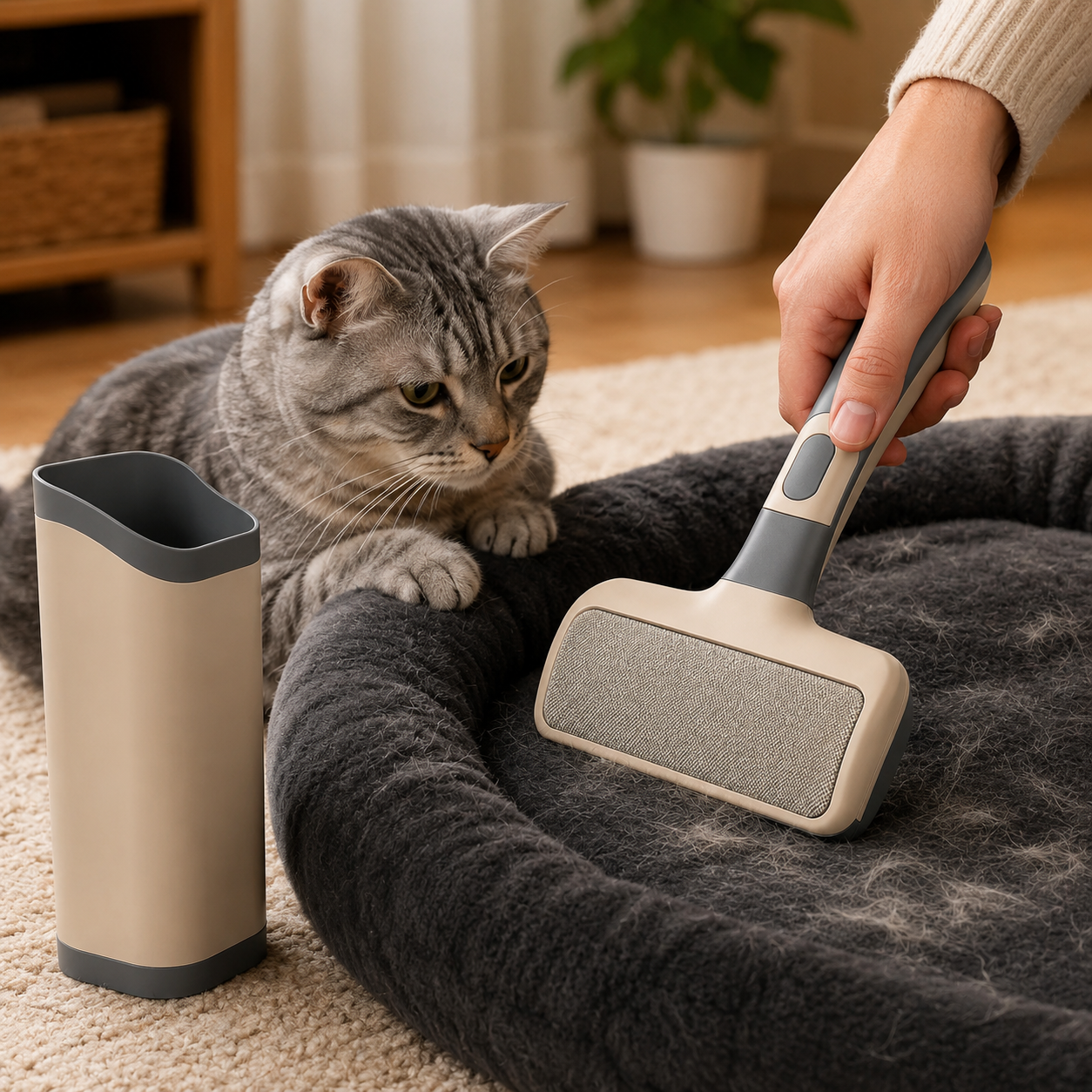 FurEase Self-Cleaning Pet Hair Remover Brush