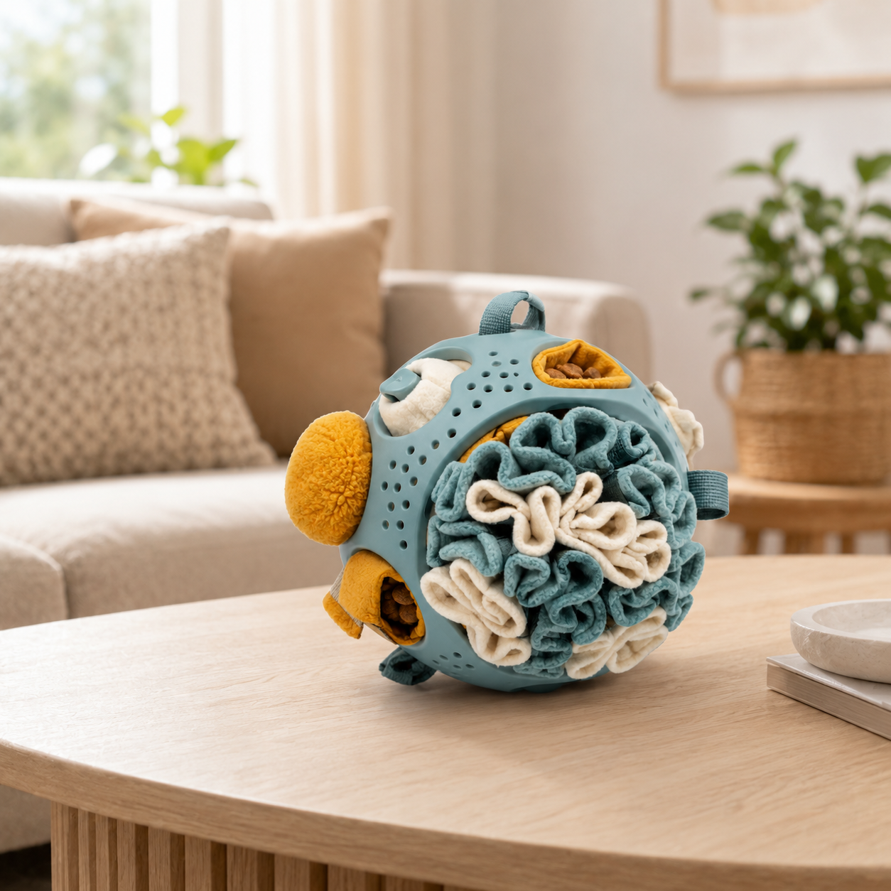 BloomSniff Interactive Dog Puzzle Ball – Treat Hiding & Slow Feeding Toy