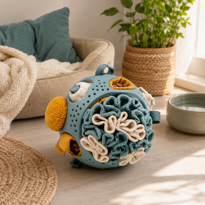 BloomSniff Interactive Dog Puzzle Ball – Treat Hiding & Slow Feeding Toy