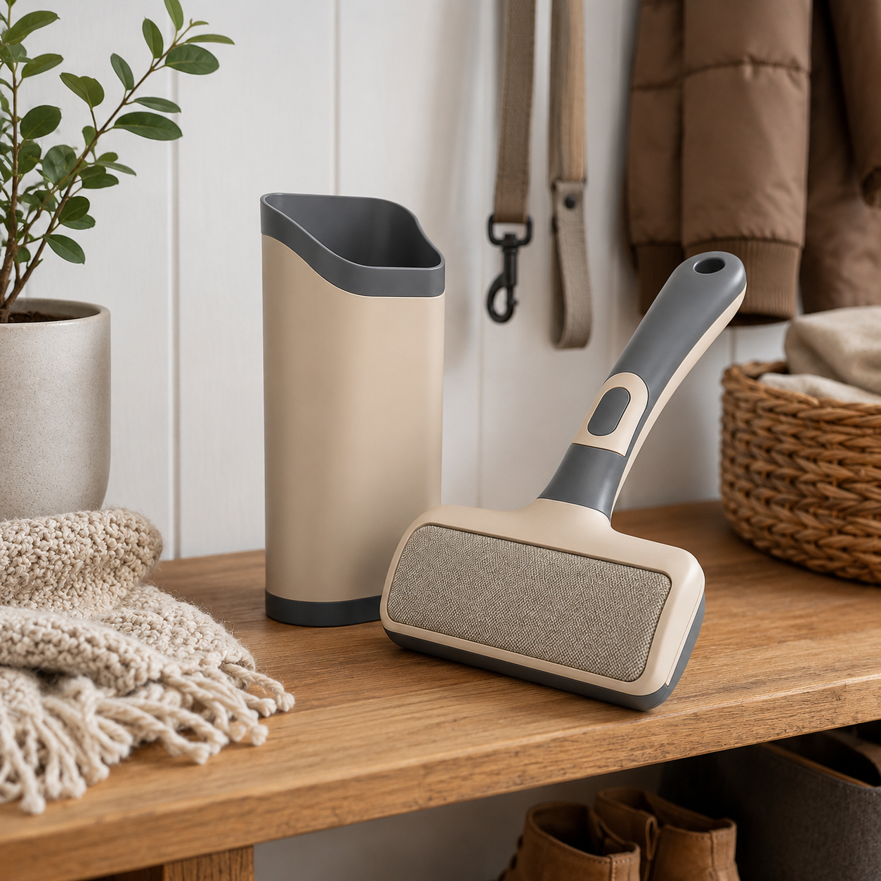 FurEase Self-Cleaning Pet Hair Remover Brush