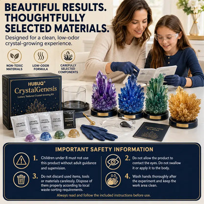 HUBUQ® CrystalGenesis — Luxury Textured Crystal Growing Kit