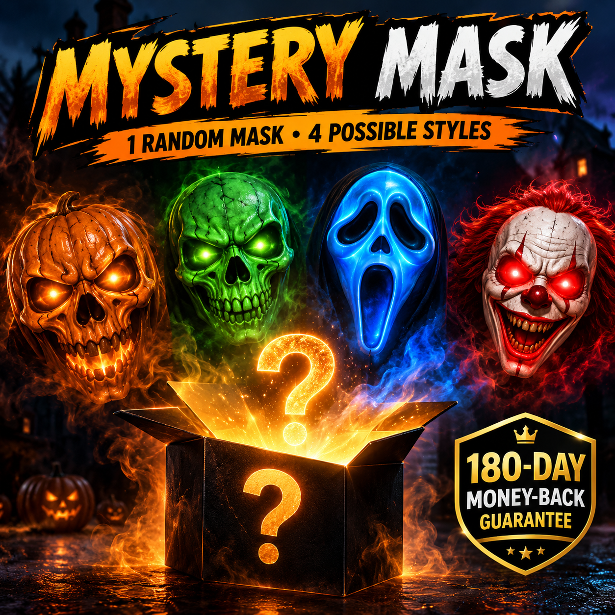 🎃 Careflux® 2026 Interactive Glow Halloween Mask 👻🌫️🔊