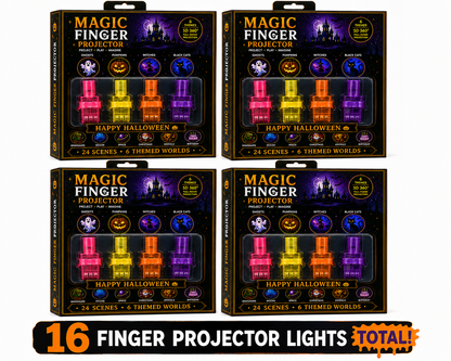 Billhol® 🎃2026 Magic Finger Projection Light-Halloween Limited Edition👻 Create 24+ Immersive Scenes Across 6 Themed Worlds
