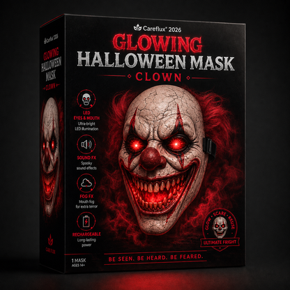 🎃 Careflux® 2026 Interactive Glow Halloween Mask 👻🌫️🔊