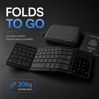 🔥Pureluxo® FoldLink Pro — 5-Device Folding Touch Numpad Keyboard