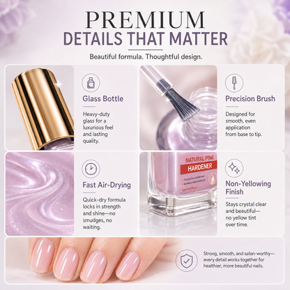 🎉💅 40% OFF !! ⏰ Lilac Glossy Nail Strengthener – Strengthen Weak Nails & Restore Natural Shine — Devareon®