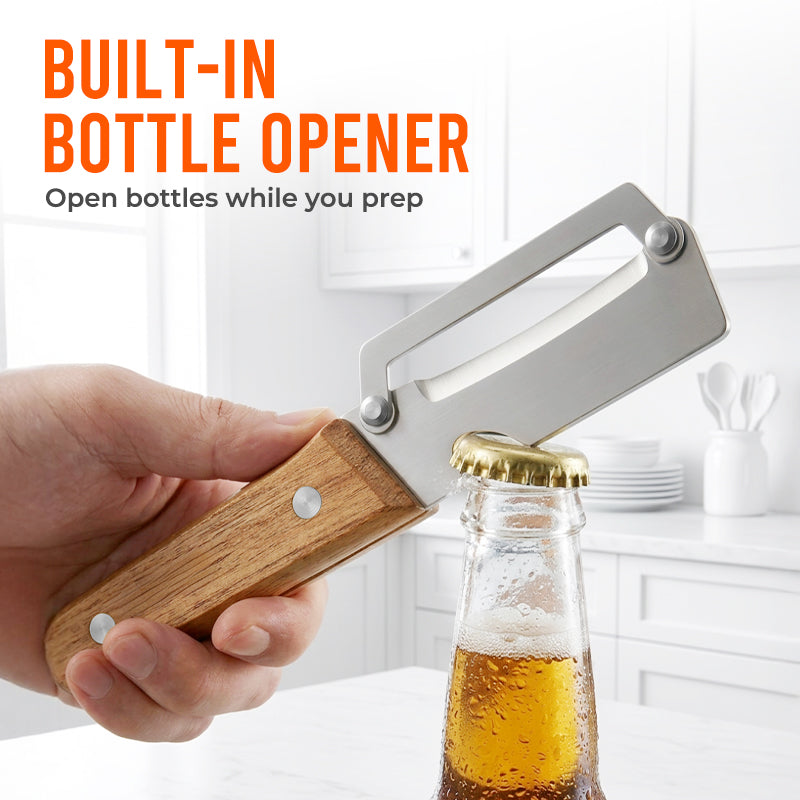 Easy-Grip Wooden Peeler & Veggie Shredder