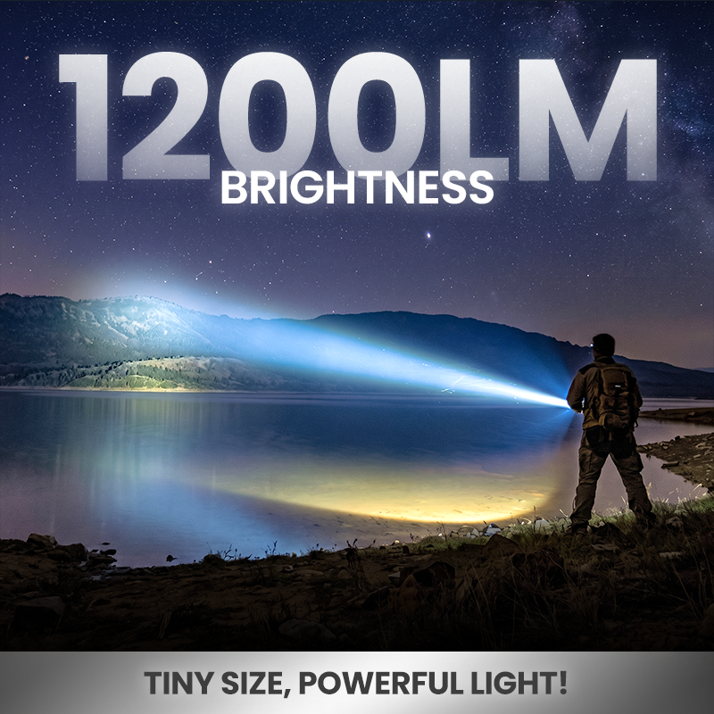 Billhol® 1200LM Super Bright Mini Keychain Flashlight Waterproof