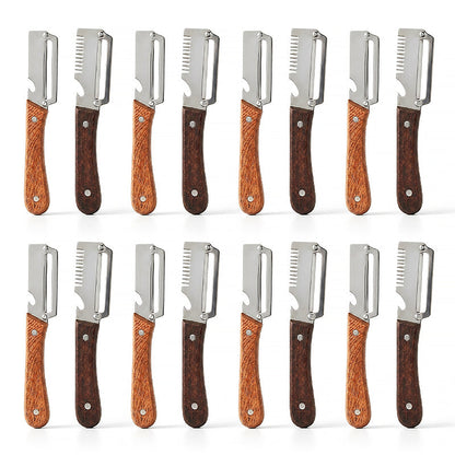 Easy-Grip Wooden Peeler & Veggie Shredder