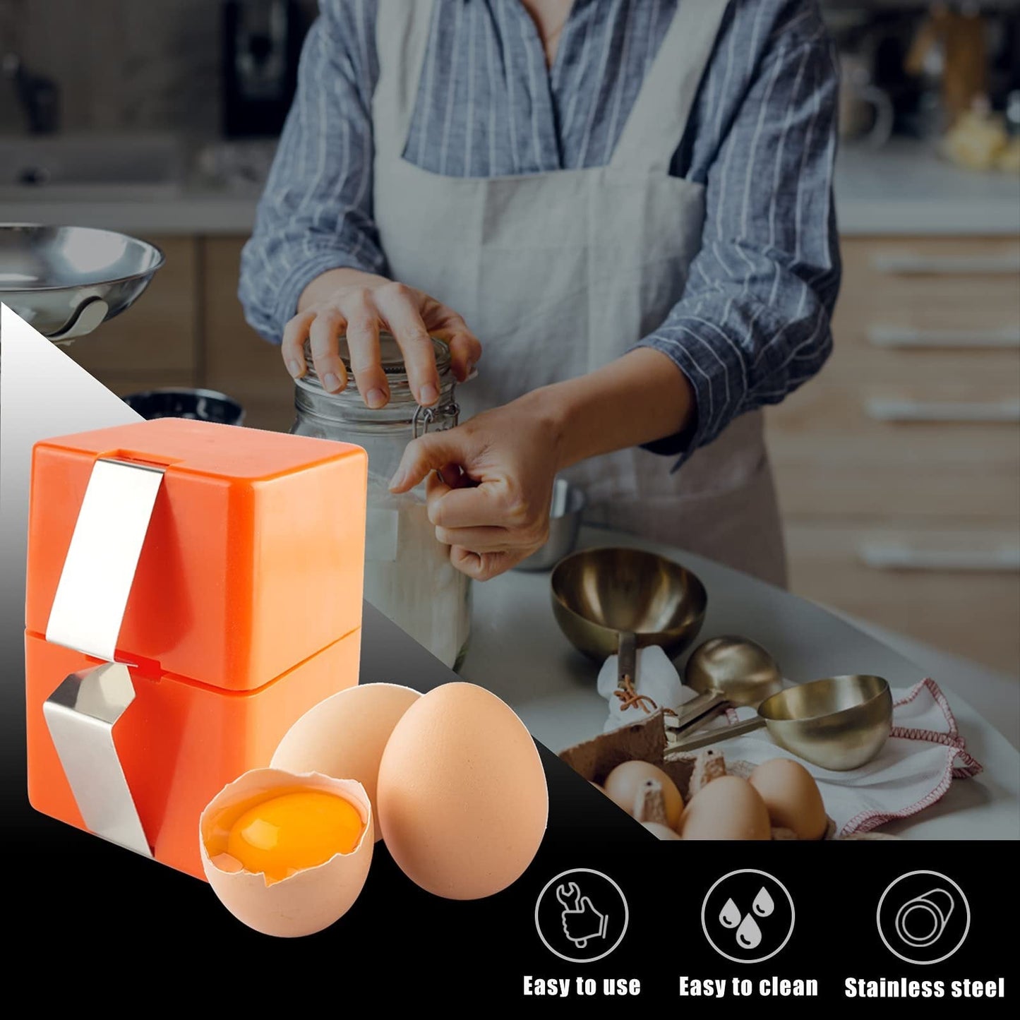 🔥Limited-time 😮‍💨 Buy 1 Get 1 Free ！！！🍳 Quick Egg Cracker Tool – Open Hundreds Of Eggs Faster & Cleaner 🔥