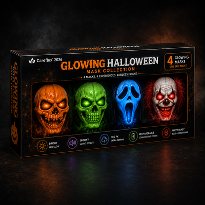 🎃 Careflux® 2026 Interactive Glow Halloween Mask 👻🌫️🔊