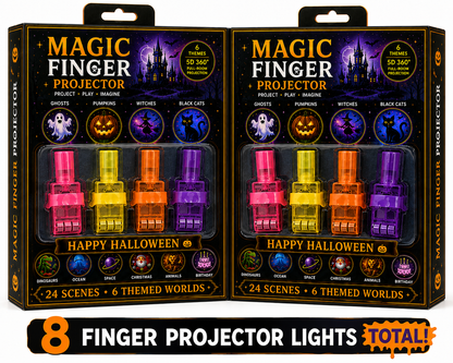Billhol® 🎃2026 Magic Finger Projection Light-Halloween Limited Edition👻 Create 24+ Immersive Scenes Across 6 Themed Worlds