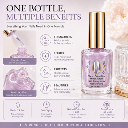 🎉💅 40% OFF !! ⏰ Lilac Glossy Nail Strengthener – Strengthen Weak Nails & Restore Natural Shine — Devareon®