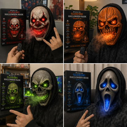 🎃 Careflux® 2026 Interactive Glow Halloween Mask 👻🌫️🔊